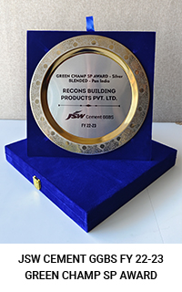JSW cement GREEN CHAMP SP AWARD